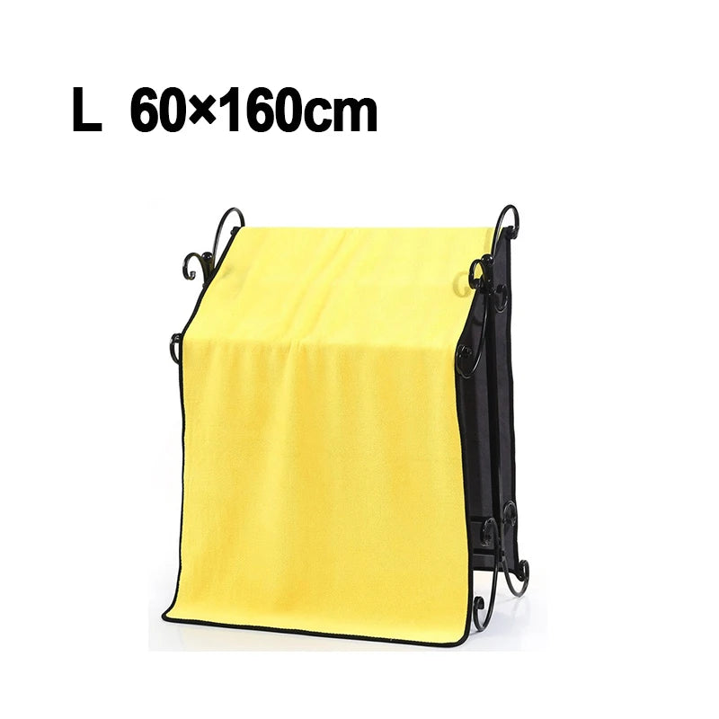 Car Wash Towel Large Size Water Absorption Microfiber Plush Cleaning Car Drying Cloth Double-Sided Soft Vehicle Care Cloth