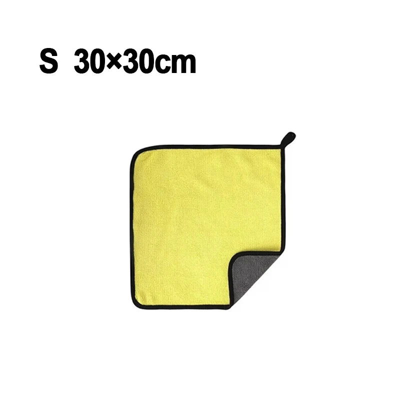 Car Wash Towel Large Size Water Absorption Microfiber Plush Cleaning Car Drying Cloth Double-Sided Soft Vehicle Care Cloth